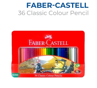 36 Classic Colour Pencils Faber-Castell– Premium Stationery from Metrix Bookstore