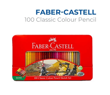 100 Classic Colour Pencils Faber-Castell– Premium Stationery from Metrix Bookstore