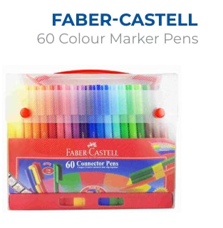 60 Colour Marker Pens  Faber-Castell– Premium Stationery from Metrix Bookstore