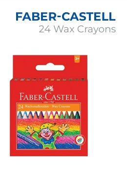 24 Wax Crayons   Faber-Castell– Premium Stationery from Metrix Bookstore