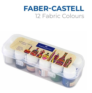 12 Fabric Colour Faber-Castell– Premium Stationery from Metrix Bookstore