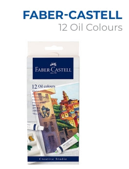 12 Oil Colour Faber-Castell– Premium Stationery from Metrix Bookstore
