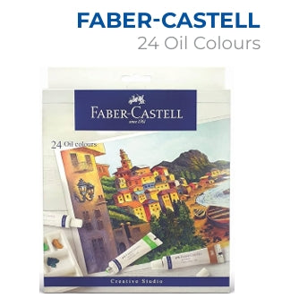 24 Oil Colour Faber-Castell– Premium Stationery from Metrix Bookstore