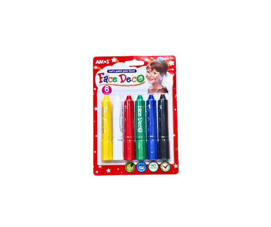 Safe Washable Face & Body Paint Face Deco Crayons 6 Colors in Qatar