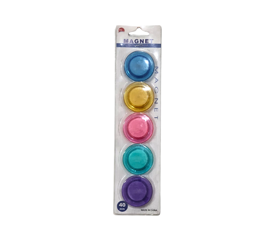 Colorful Translucent Round Magnet Buttons 40mm – Whiteboard & Fridge Magnets | Metrix Books Store
