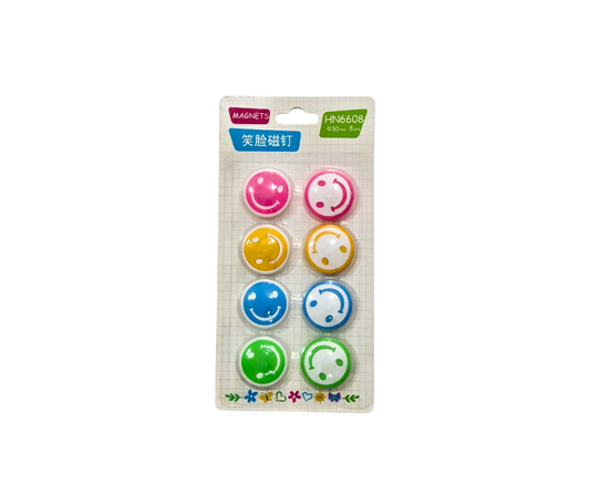 Smiley Face Magnets 30mm – Colorful Whiteboard & Fridge Magnets | Metrix Books Store