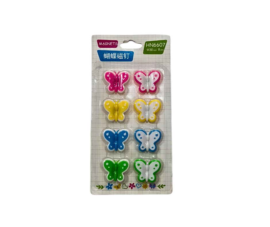 Butterfly Shape Magnets 30mm– Colorful Whiteboard & Fridge Magnets | Metrix Books Store