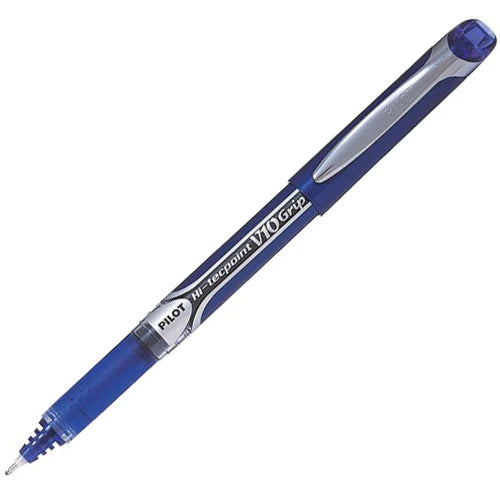 Pilot Hi-Tecpoint V10 Grip Roller Ball Pen – 1pc | Metrix Books Store Qatar