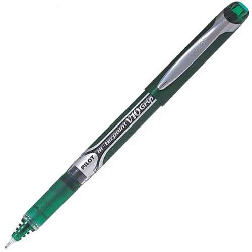 Pilot Hi-Tecpoint V10 Grip Roller Ball Pen – 1pc | Metrix Books Store Qatar