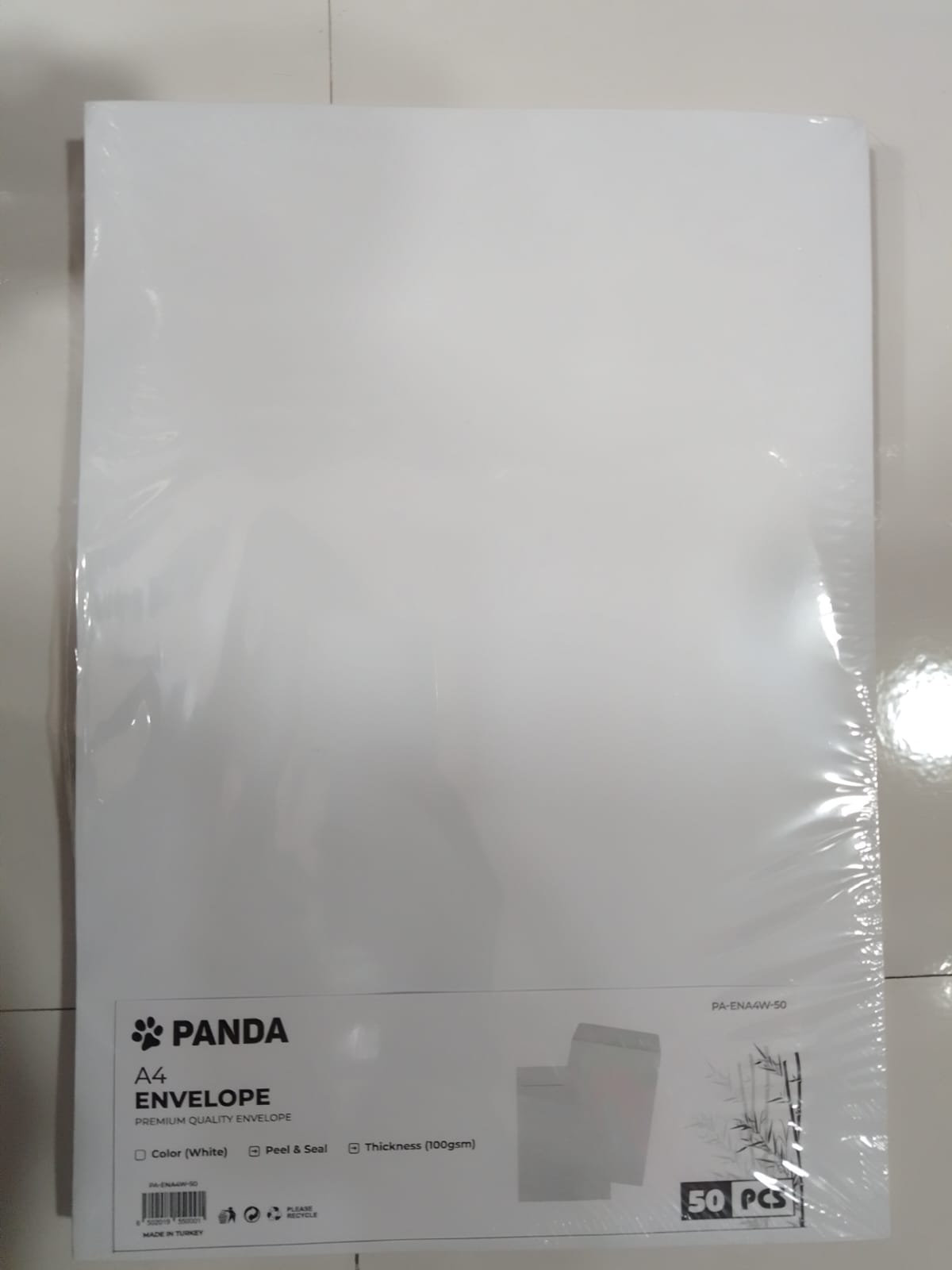 Panda A4 White Envelopes | Peel & Seal | 100gsm | Pack of 50