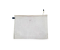 White A3 mesh zipper document bag made from translucent nylon