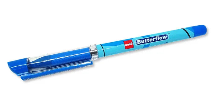 Cello Butterflow Simply Ball Pen 0.7mm Jar of 25Pc Blue – Smooth Writing Pen | Metrix Books Store