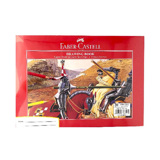 Faber-Castell Drawing Book 20 Sheets – 150 GSM Premium Sketch Pad | Metrix Books Store Qatar