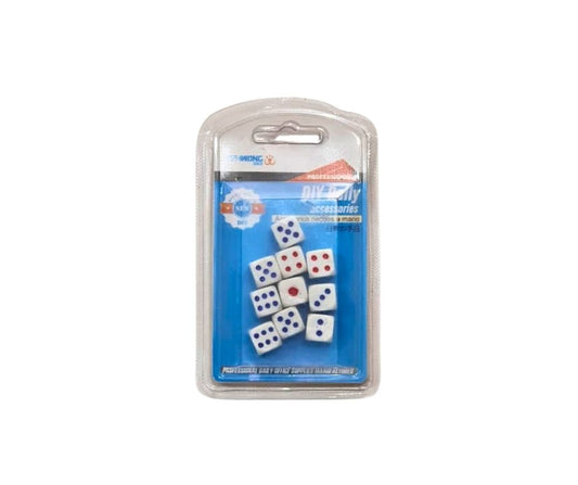 Wong Professional Dice – 12pcs White Six-Sided Dice Set