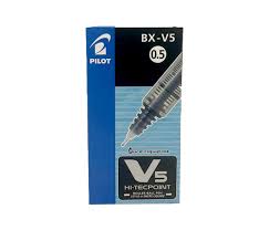 Pilot Hi-Tecpoint V5 Rollerball Pen 0.5mm – Box of 10| Needle Tip | Smooth Writing | Metrix Books Store