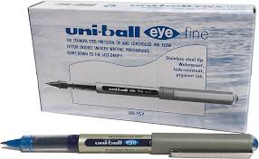 Uni-ball Eye Fine Roller Pen 0.7mm Blue, Black & Red (Pack of 12) | Smooth Writing Pens | Metrix Books Store