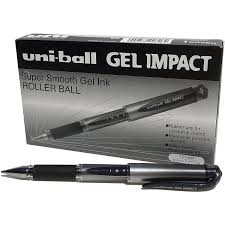 Uni-ball Gel Impact UM-153S Rollerball Pen – Box of 12 | 1.0mm Bold Gel Ink | Metrix Books Store