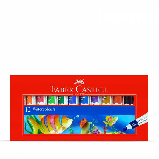 Faber-Castell 12 Watercolours – Non-Toxic, Washable & Vibrant | Metrix Books Store