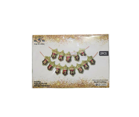 Happy Birthday Crown Garland Banner – Red Party Decoration