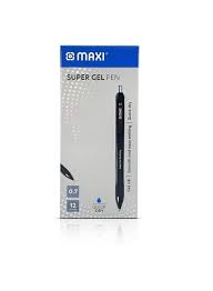 Maxi Gel Pen 0.7mm – Blue, Black & Red (Box of 12) | Smooth Writing | Metrix Books Store