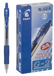 Pilot G-2 0.5mm Retractable Gel Pen – 12 pcs Box | Smooth Fine Tip | Metrix Books Store