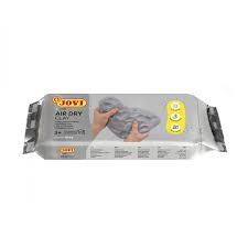 Jovi Air-Dry Clay Grey – Soft, Non-Toxic Modeling Clay (250g / 500g / 1kg) | Craft & Sculpting Material
