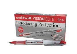 Uni-ball Vision Elite Fine Rollerball Pen –  (Box of 12) | Smooth Liquid Ink | Metrix Books Store