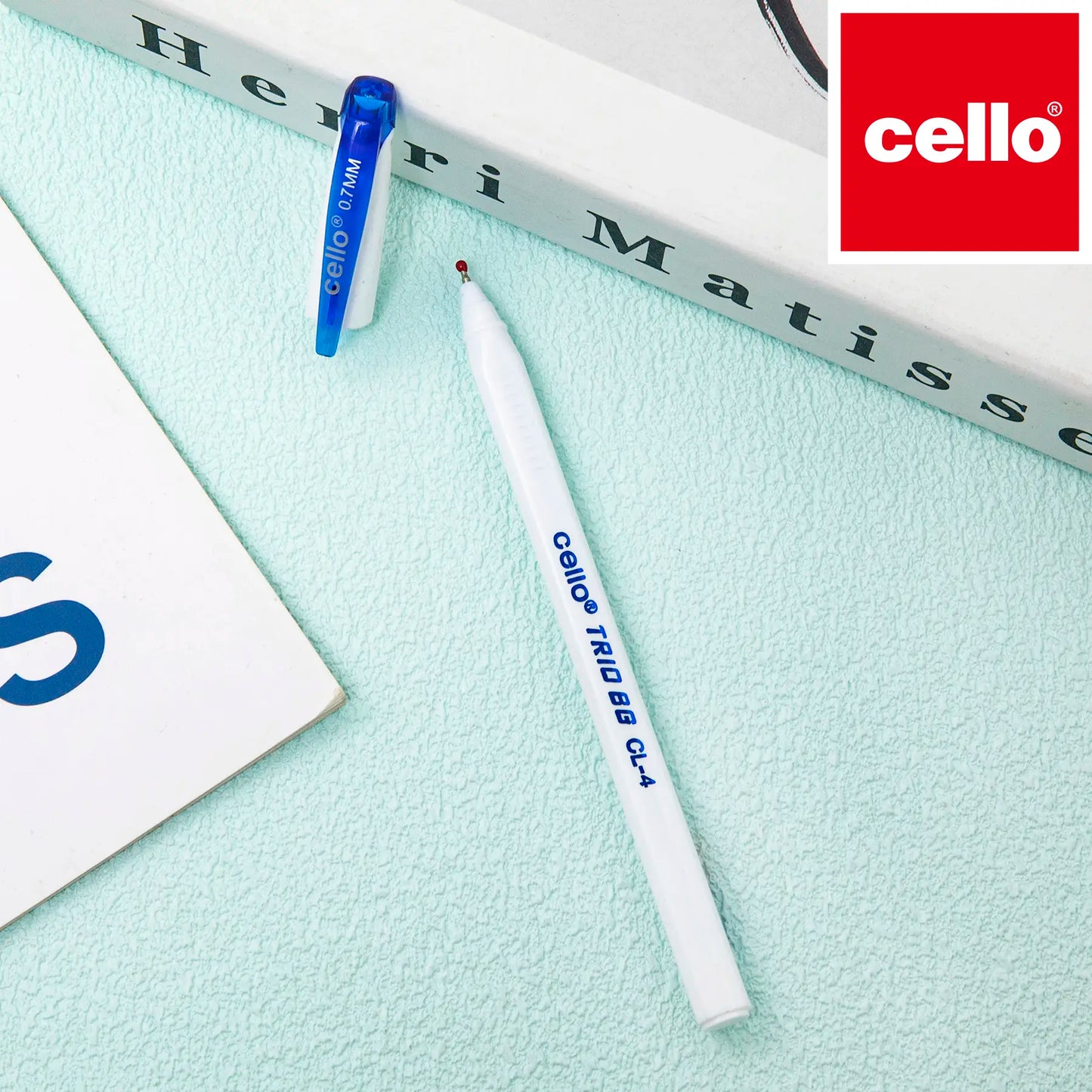 Buy Cello TRIO BG Ball Pens – 0.7mm Blue Ink, 50 Pcs | Metrix Books Store