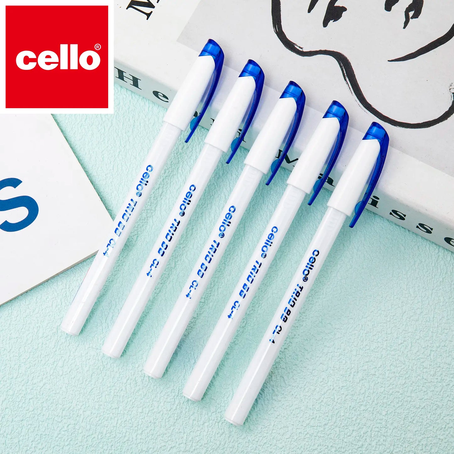 Buy Cello TRIO BG Ball Pens – 0.7mm Blue Ink, 50 Pcs | Metrix Books Store