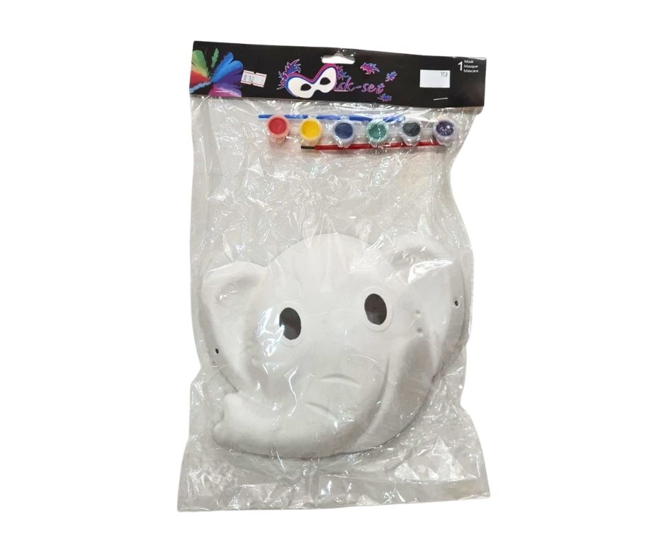 Paint Your Own Elephant Mask Kit – DIY Kids Costume & Art Activity