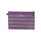Purple Rainbow-Striped Mesh Zipper Pouch / Document Bag – A3 Size
