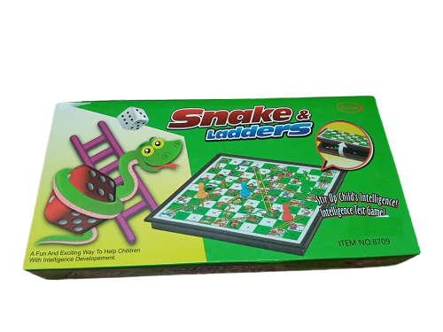 Snakes & Ladders Board Game for Kids – Classic Family Dice Game (2–4 Players)