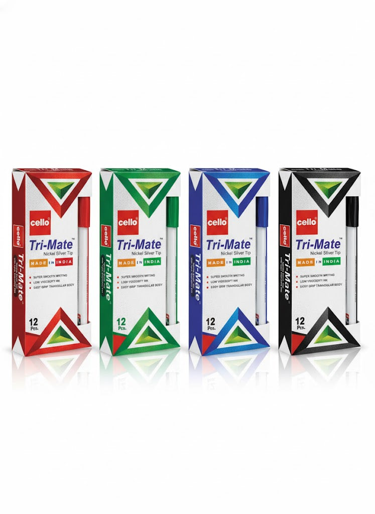 Buy Cello Trimate Blue Ball Pens 10 Pack Online | Metrix Books Store