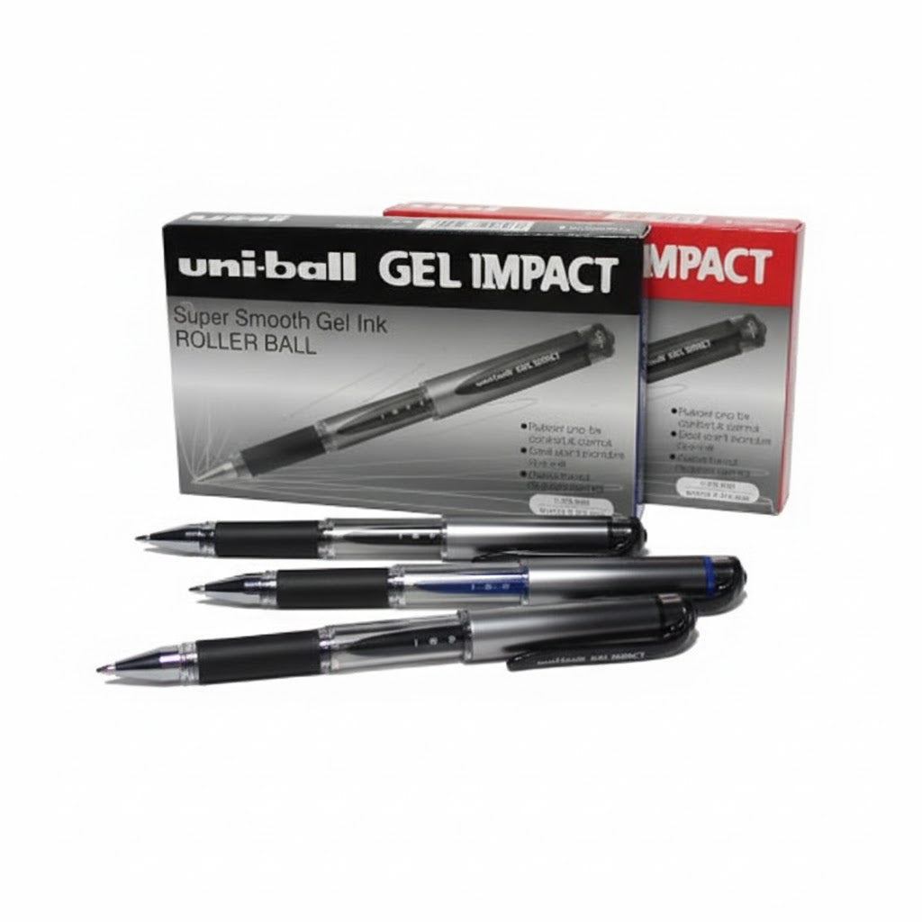 Uni-ball Gel Impact UM-153S Rollerball Pen – Box of 12 | 1.0mm Bold Gel Ink | Metrix Books Store