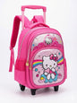 Sanrio Hello Kitty Rolling Backpack for Kids – Wheeled School Bag with Adjustable Straps