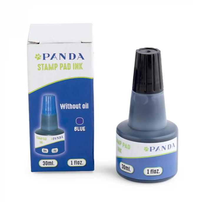 Panda Stamp Pad Ink – 30ml | Quick-Dry, Smudge-Proof Refill Ink